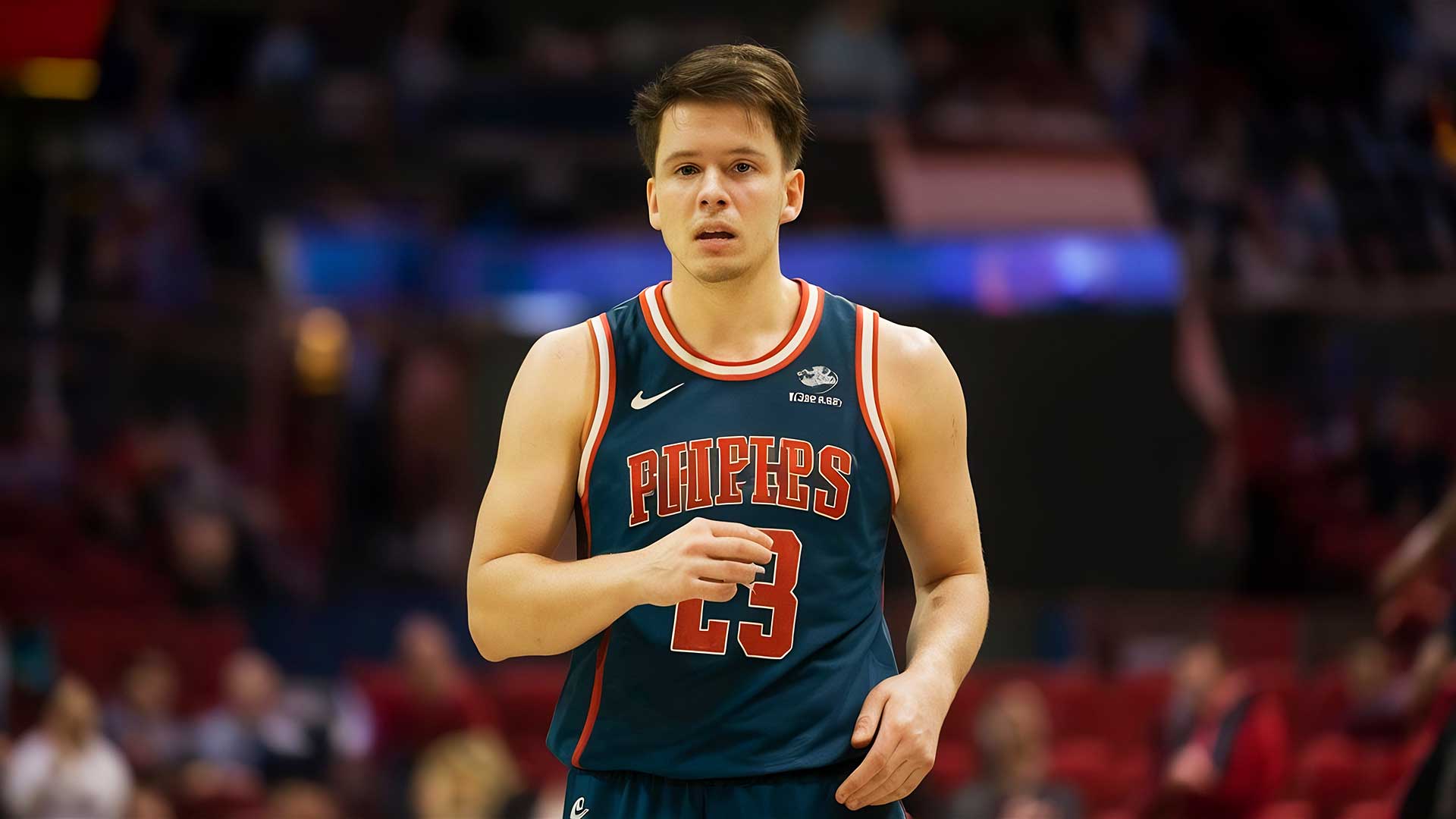 Glamour Fashion Model Wearing Blue Leather Jacket